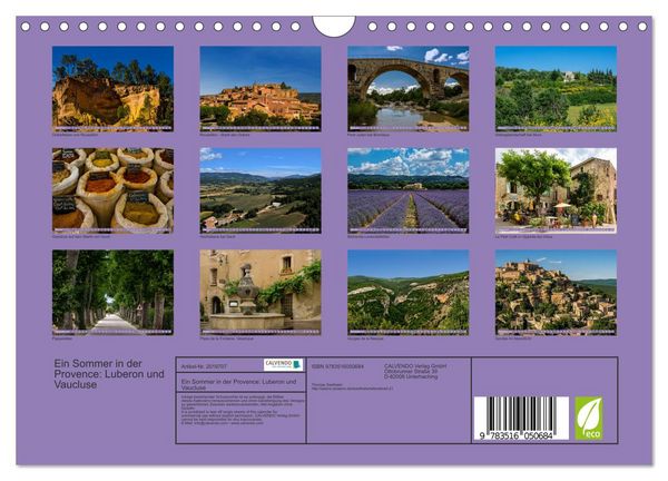 Produktbild: Ein Sommer in der Provence: Luberon und Vaucluse (Wandkalender 2026 DIN A4 quer), CALVENDO Monatskalender