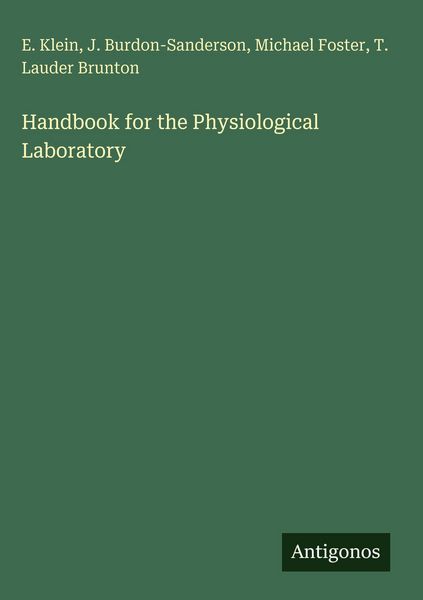 Produktbild: Handbook for the Physiological Laboratory