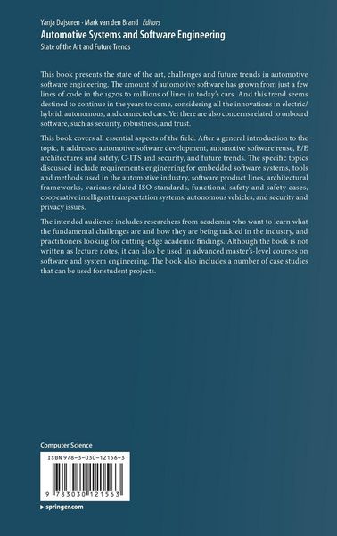 Produktbild: Automotive Systems and Software Engineering