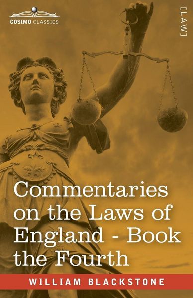 Produktbild: Commentaries on the Laws of England, Book the Fourth (in Four Books)