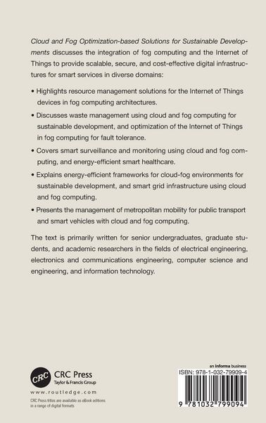 Produktbild: Cloud and Fog Optimization-based Solutions for Sustainable Developments