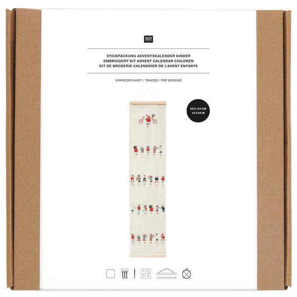 Produktbild: Stickpackung Vorgezeichnet, Adventskalender Kinder
