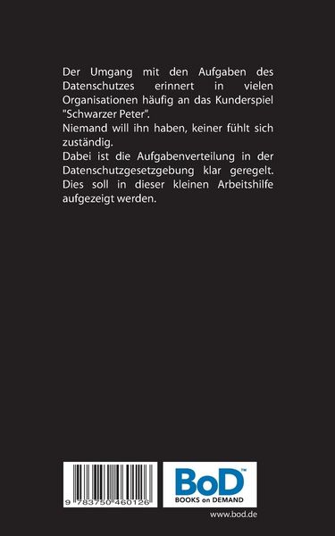 Produktbild: Datenschutz - Wer hat den schwarzen Peter?