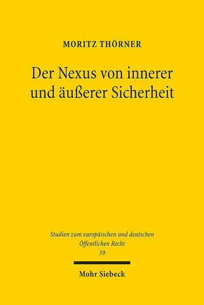 Produktbild: Th&ouml;rner, M: Nexus von innerer und &auml;u&szlig;erer Sicherheit