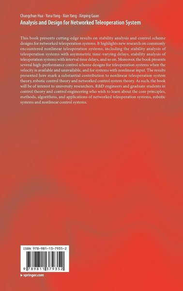 Produktbild: Analysis and Design for Networked Teleoperation System