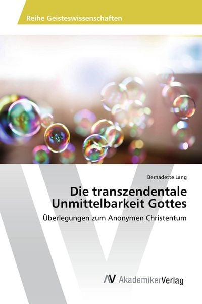 Produktbild: Die transzendentale Unmittelbarkeit Gottes