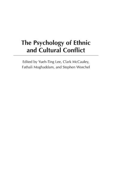 Produktbild: The Psychology of Ethnic and Cultural Conflict