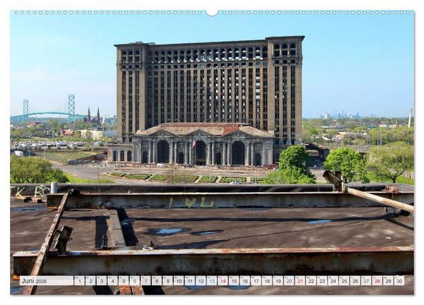 Produktbild: Detroit - Modern Ruins (hochwertiger Premium Wandkalender 2026 DIN A2 quer), Kunstdruck in Hochglanz