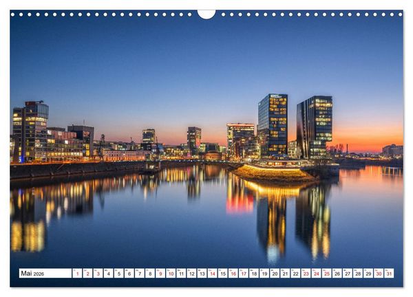 Produktbild: Urbane Impressionen. D&uuml;sseldorf - Moderne Stadt mit gr&uuml;nem Herz. (Wandkalender 2026 DIN A3 quer), CALVENDO Monatskalender