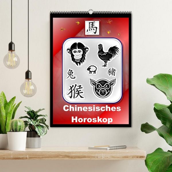 Produktbild: Chinesisches Horoskop (Wandkalender 2026 DIN A2 hoch), CALVENDO Monatskalender