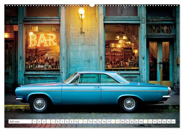 Produktbild: Amerikas rollende Legenden &ndash; Retro-Design trifft Nostalgie (hochwertiger Premium Wandkalender 2026 DIN A2 quer), Kunstdruck in Hochglanz