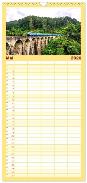 Produktbild: Familienplaner 2026 - Sri Lanka - Eine wahre Perle im Indischen Ozean mit 5 Spalten (Wandkalender, 21 x 45 cm) CALVENDO