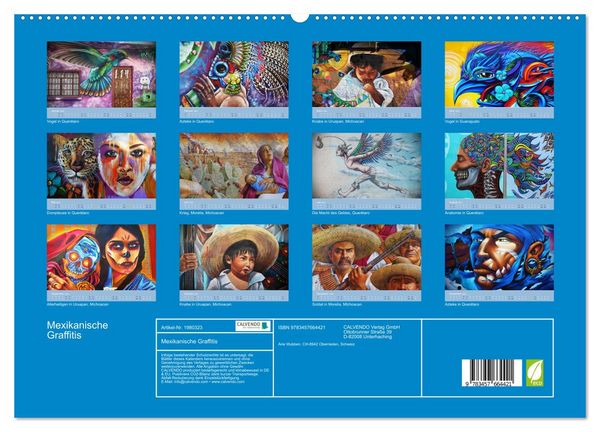 Produktbild: Mexikanische Graffitis (hochwertiger Premium Wandkalender 2026 DIN A2 quer), Kunstdruck in Hochglanz