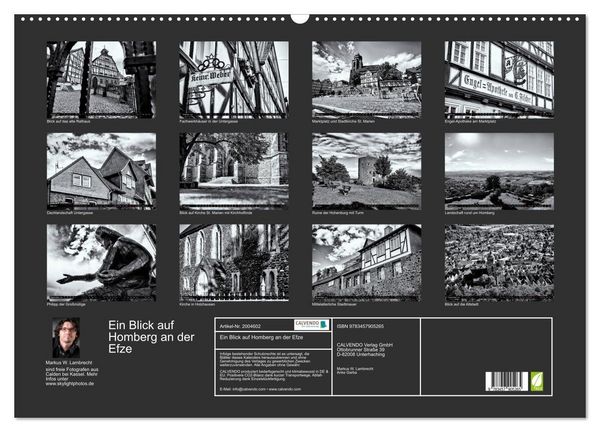 Produktbild: Ein Blick auf Homberg an der Efze (Wandkalender 2026 DIN A2 quer), CALVENDO Monatskalender