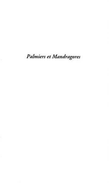 Produktbild: Palmiers Et Mandragores