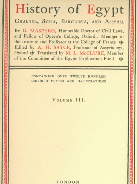 Produktbild: History of Egypt, Chaldea, Syria, Babylonia, and Assyria, Vol. 3