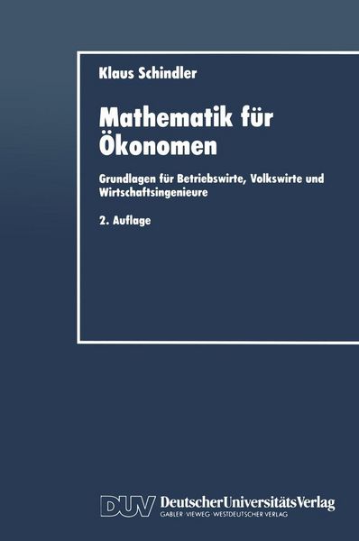Produktbild: Mathematik f&uuml;r &Ouml;konomen