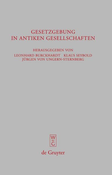 Produktbild: Gesetzgebung in antiken Gesellschaften