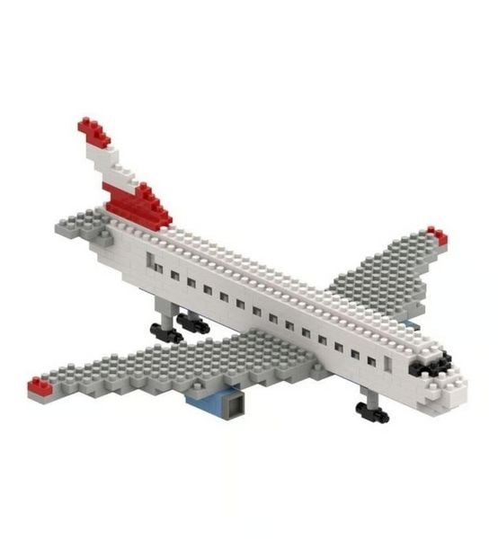 Produktbild: BRIXIES 200153 - Flugzeug, 3D Konstruktionsbausatz aus Ministeinen, 246 Teile