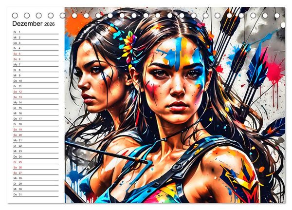 Produktbild: Street Art Sternzeichen (Tischkalender 2026 DIN A5 quer), CALVENDO Monatskalender