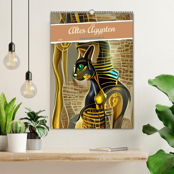 Produktbild: Altes &Auml;gypten - Computertr&auml;ume aus der KI (Wandkalender 2026 DIN A2 hoch), CALVENDO Monatskalender