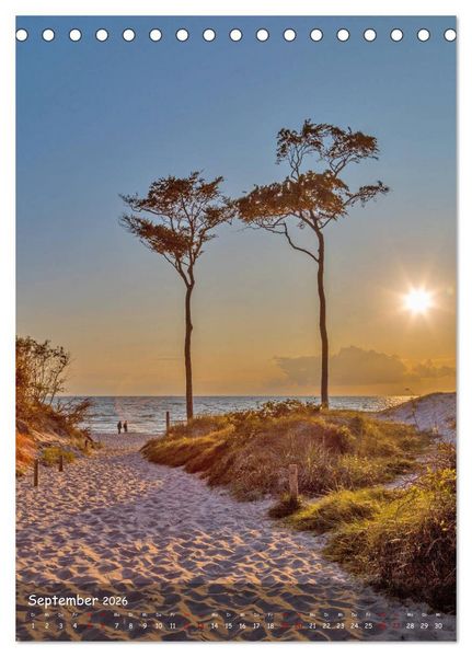 Produktbild: Wunderbare Ostseelandschaft Fischland-Dar&szlig;-Zingst (Tischkalender 2026 DIN A5 hoch), CALVENDO Monatskalender