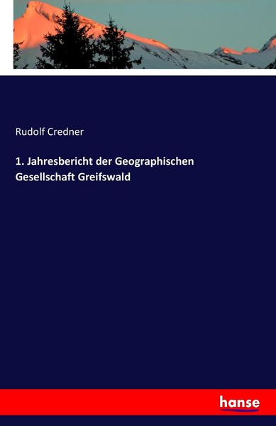 Produktbild: 1. Jahresbericht der Geographischen Gesellschaft Greifswald