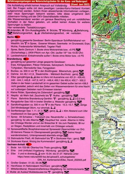 Produktbild: Wassersport-Wanderkarte / Deutschland Ost f&uuml;r Kanu- und Rudersport