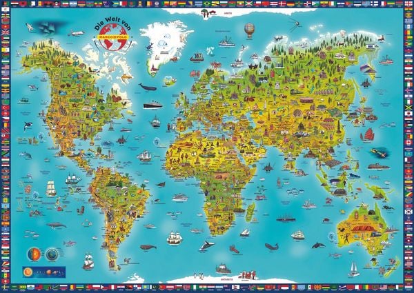 Produktbild: MARCO POLO Panorama Kinderweltkarte