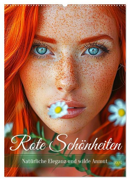 Rote Schönheiten. Natürliche Eleganz und wilde Anmut (Wandkalender 2026 DIN A2 hoch), CALVENDO Monatskalender