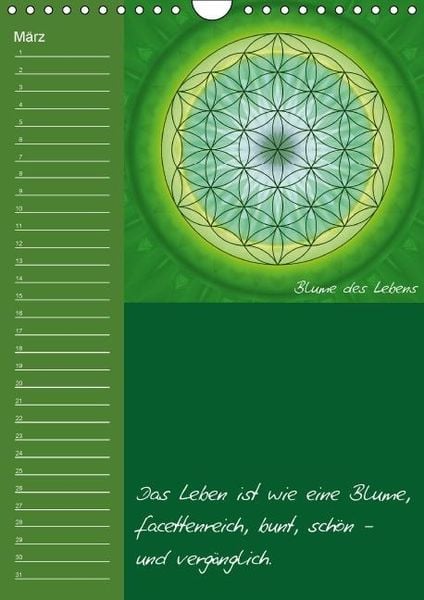 Produktbild: Mandala - Spiegel der Seele / immerw&auml;hrender Geburtstagskalender (Wandkalender immerw&auml;hrend DIN A4 hoch)