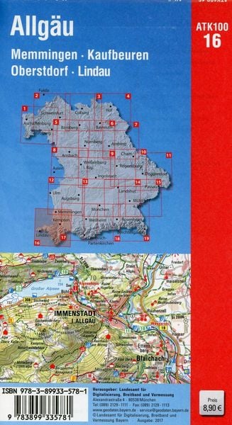 Produktbild: Allg&auml;u 1:100 000