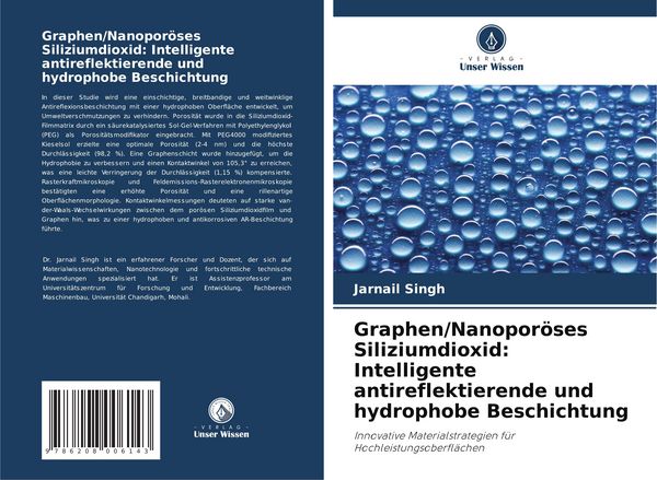 Produktbild: Graphen/Nanopor&ouml;ses Siliziumdioxid: Intelligente antireflektierende und hydrophobe Beschichtung