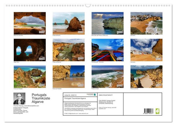 Produktbild: Portugals Traumk&uuml;ste Algarve (Wandkalender 2026 DIN A2 quer), CALVENDO Monatskalender