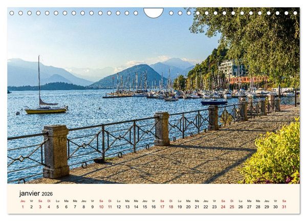 Produktbild: Coup d'&oelig;il sur le Lac Majeur (Calendrier mural 2026 DIN A4 vertical), CALVENDO calendrier mensuel