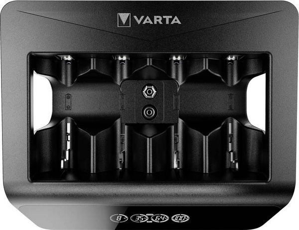 Varta LCD Universal Charger+ Rundzellen-Ladegerät NiMH Micro (AAA), Mignon (AA), Baby , Mono (D), 9 V Block