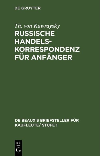 Produktbild: Russische Handelskorrespondenz f&uuml;r Anf&auml;nger