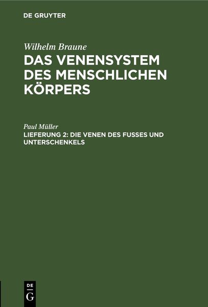 Produktbild: Die Venen des Fusses und Unterschenkels