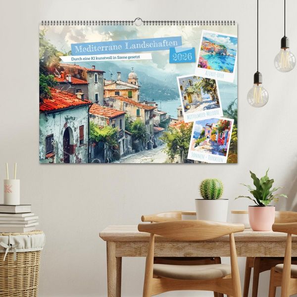 Produktbild: Mediterrane Landschaften (Wandkalender 2026 DIN A2 quer), CALVENDO Monatskalender