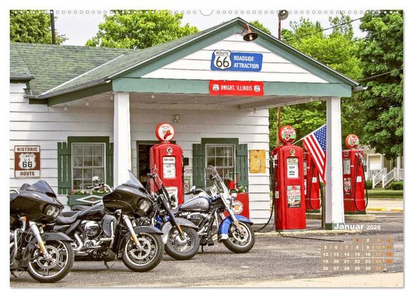 Produktbild: Fernweh und Traumziele: Auf Motorrad-Tour in den USA (Wandkalender 2026 DIN A2 quer), CALVENDO Monatskalender