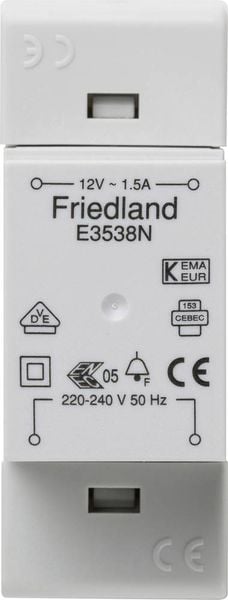 Honeywell E3538N Klingel-Transformator 12 V/AC 1.5A