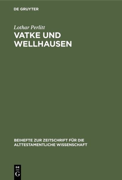 Produktbild: Vatke und Wellhausen