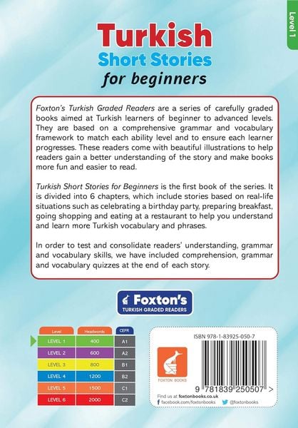 Produktbild: Turkish Short Stories for Beginners - Based on a comprehensive grammar and vocabulary framework (CEFR A1) - with quizzes , full answer key and online audio