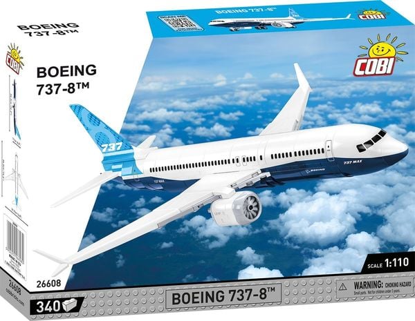 COBI 26608 - Boeing 737-8, Maßstab 1:110, Bausatz 340 Klemmbauteile