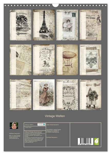 Produktbild: Vintage Welten (Wandkalender 2026 DIN A3 hoch), CALVENDO Monatskalender