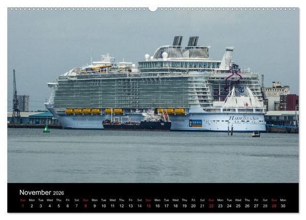 Produktbild: Cruise Southampton (High Quality Premium Wall Calendar 2026 DIN A2 landscape),CALVENDO 12 Month Wall Calendar