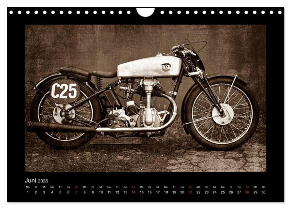 Produktbild: Motorrad Oldtimer (Wandkalender 2026 DIN A4 quer), CALVENDO Monatskalender