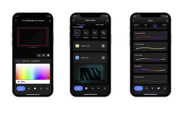 Produktbild: TV01RGB LED-Lichtleisten-Komplettset mit USB-Anschluss 230V 5.29m RGB 1St.