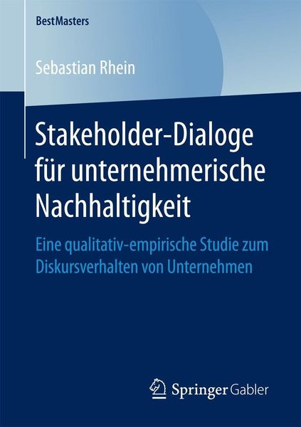 Produktbild: Stakeholder-Dialoge f&uuml;r unternehmerische Nachhaltigkeit