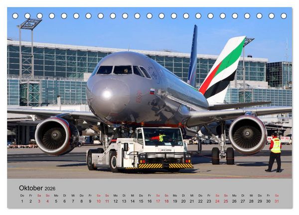 Produktbild: Welt der Flugzeuge - Faszination Luftfahrt 2026 (Tischkalender 2026 DIN A5 quer), CALVENDO Monatskalender